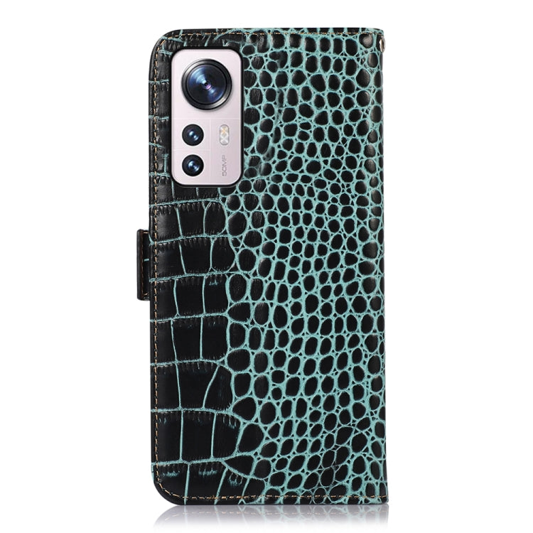 For Xiaomi 12 Lite Crocodile Top Layer Cowhide Leather Phone Case(Green) - Xiaomi Cases by PMC Jewellery | Online Shopping South Africa | PMC Jewellery