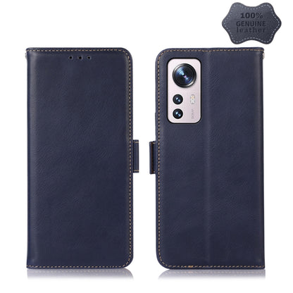 For Xiaomi 12 Lite Crazy Horse Top Layer Cowhide Leather Phone Case(Blue) - Xiaomi Cases by PMC Jewellery | Online Shopping South Africa | PMC Jewellery