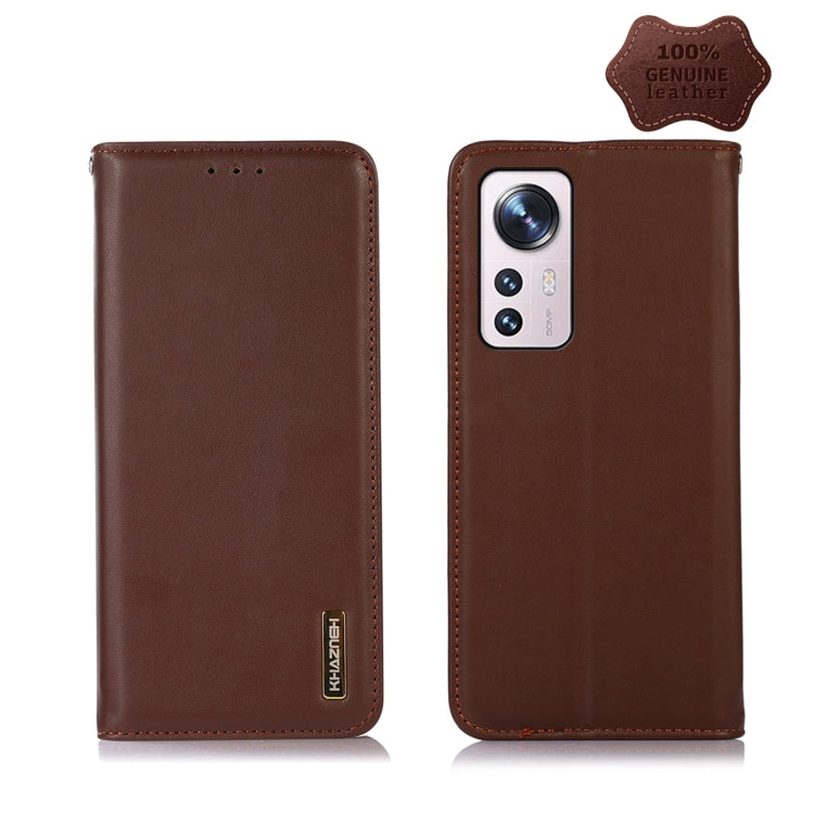 For Xiaomi 12 Lite KHAZNEH Nappa Top Layer Cowhide Leather Phone Case(Brown) - Xiaomi Cases by PMC Jewellery | Online Shopping South Africa | PMC Jewellery