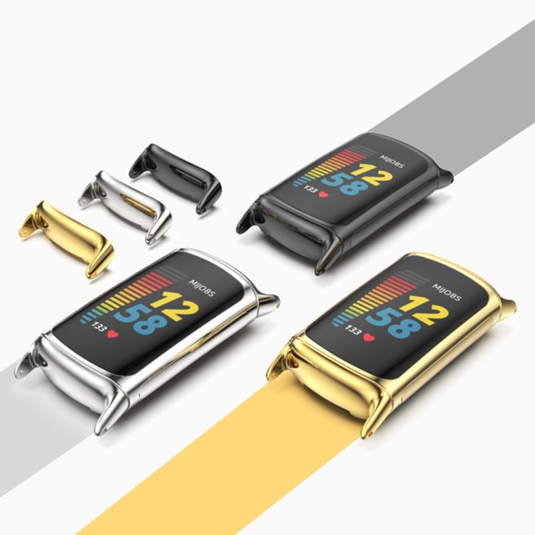 For Fitbit Charge 5 / Charge 6 Mijobs Magnetic Metal Watch Band(Silver) - free shipping - PMC TechLife - Order now!