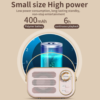 DW13 Portable HIFI Mini Retro Wireless Bluetooth Speaker(Violet Blue) - Mini Speaker by PMC Jewellery | Online Shopping South Africa | PMC Jewellery