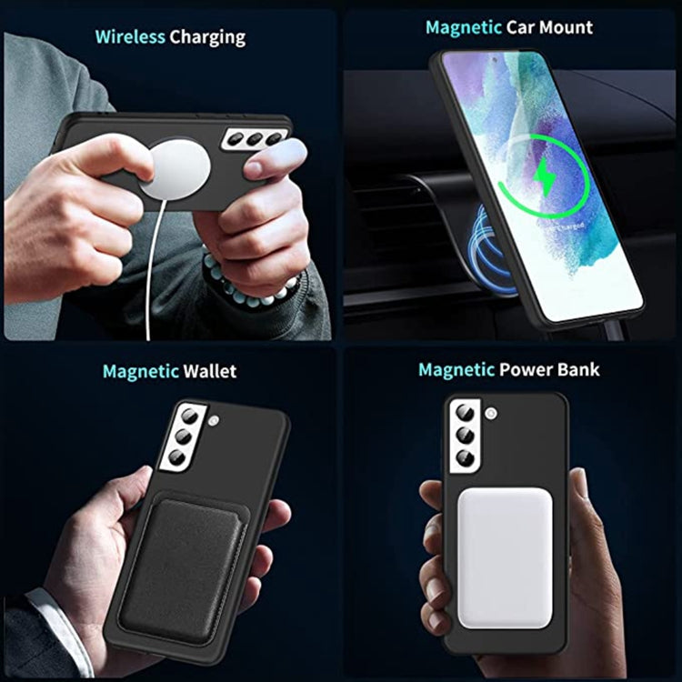 For Samsung Galaxy S21 5G MagSafe Magnetic Liquid Silicone Phone Case(Black) - Galaxy S21 5G Cases by PMC TechLife | Online Shopping South Africa | PMC TechLife