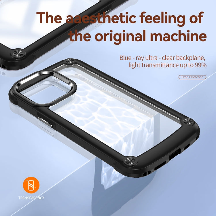 For iPhone 14 Pro Max TPU + PC Lens Protection Phone Case (Black) - iPhone 14 Pro Max Cases by PMC TechLife | Online Shopping South Africa | PMC TechLife | Buy Now Pay Later Mobicred