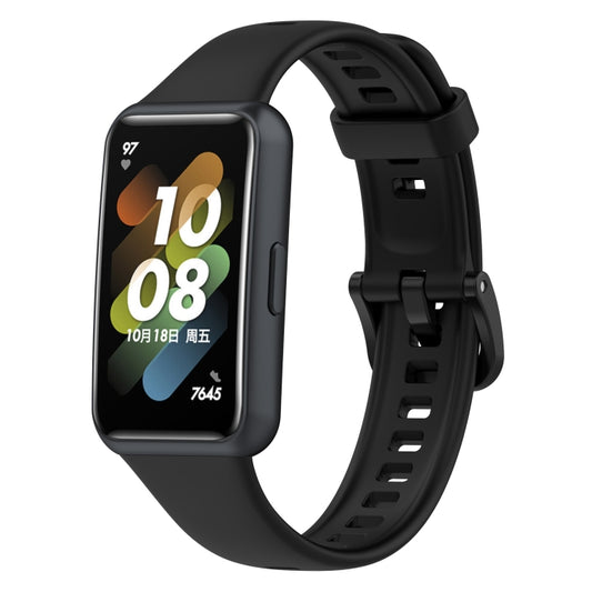 For Huawei Band 7 Silicone Watch Band(Black) - Watch Bands by PMC Jewellery | Online Shopping South Africa | PMC Jewellery | Buy Now Pay Later Mobicred