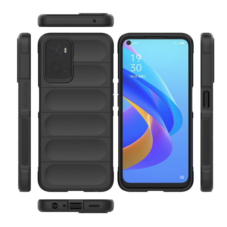 For OPPO A36 4G/A76 4G/Realme 9i Magic Shield TPU + Flannel Phone Case(Black) - free shipping - PMC TechLife - Order now!