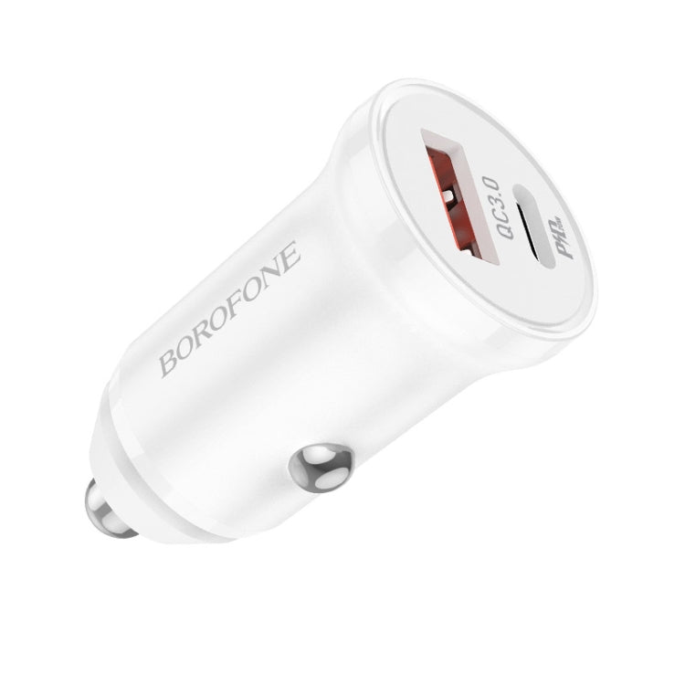 Borofone BZ18A PD20W+QC3.0 Car Charger(White) - Car Charger by Borofone | Online Shopping South Africa | PMC Jewellery