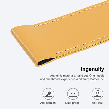 PU Leather Shockproof Protective Case for Apple Pencil 1 / 2(Yellow) - Pencil Accessories by PMC Jewellery | Online Shopping South Africa | PMC Jewellery