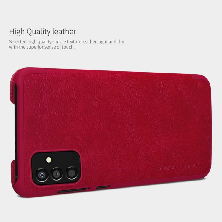 For Samsung Galaxy F23 / M23 5G NILLKIN QIN Series Crazy Horse Texture Leather Case(Red) - Galaxy Phone Cases by NILLKIN | Online Shopping South Africa | PMC Jewellery