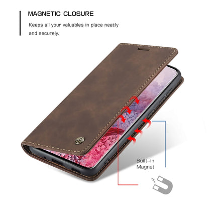 For Galaxy S20 CaseMe Multifunctional Horizontal Flip Leather Case, with Card Slot & Holder & Wallet(Coffee) - Galaxy Phone Cases by CaseMe | Online Shopping South Africa | PMC Jewellery | Buy Now Pay Later Mobicred