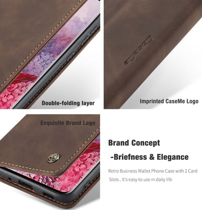 For Galaxy S20 CaseMe Multifunctional Horizontal Flip Leather Case, with Card Slot & Holder & Wallet(Coffee) - Galaxy Phone Cases by CaseMe | Online Shopping South Africa | PMC Jewellery | Buy Now Pay Later Mobicred