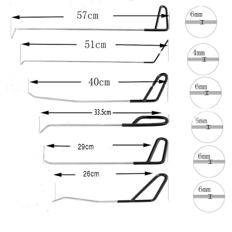 Q1 14 in 1 Car Paintless Dent Repair Hail Remover Hooks Rods Kit - Sheet Metal Tools by PMC Jewellery | Online Shopping South Africa | PMC Jewellery