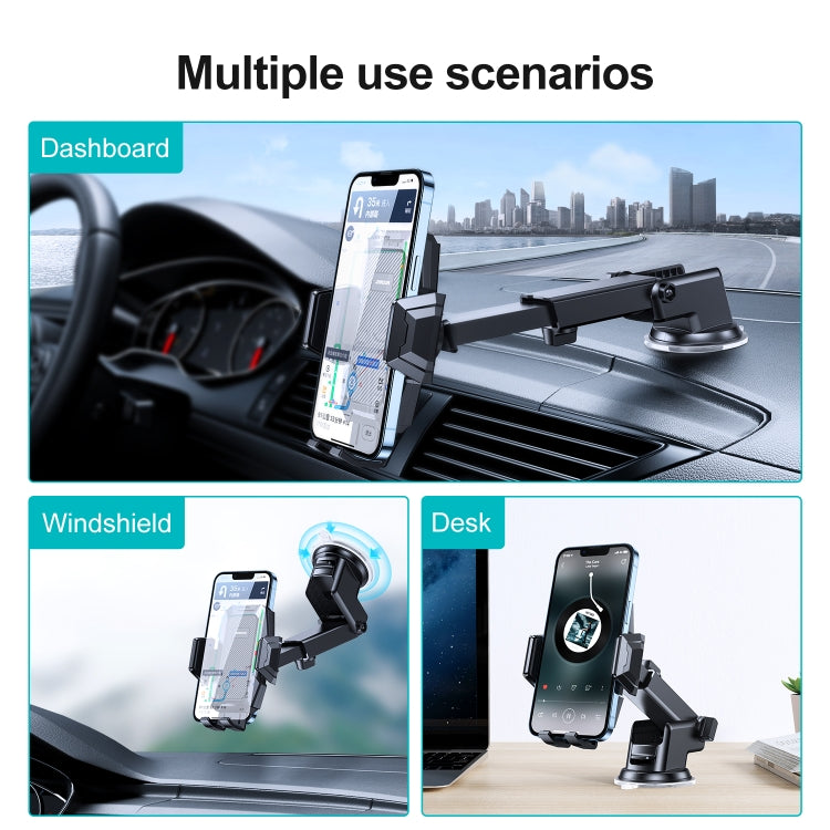 JOYROOM JR-ZS285 Mechanical Car Dashboard Phone Holder(Black) - Universal Car Holders by JOYROOM | Online Shopping South Africa | PMC Jewellery | Buy Now Pay Later Mobicred