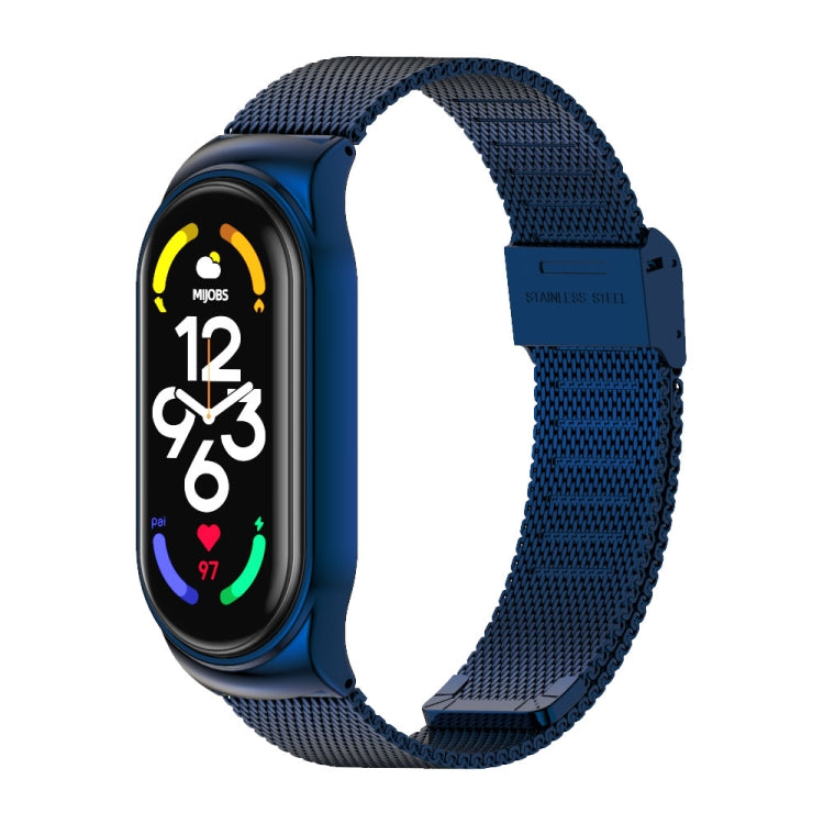 For Xiaomi Mi Band 7 / 7 NFC MIJOBS CS Milan Buckle Metal Watch Band(Blue) - Watch Bands by MIJOBS | Online Shopping South Africa | PMC Jewellery | Buy Now Pay Later Mobicred