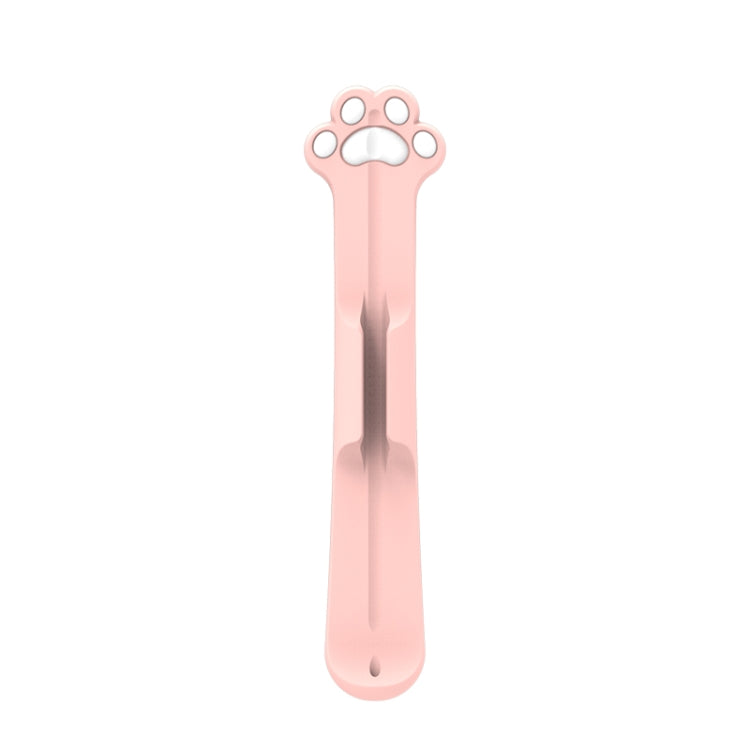 Stylus Silicone Magnetic Cartoon Pen Holder For Apple Pencil 1/2(Pink Cat Paw) - Pencil Accessories by PMC Jewellery | Online Shopping South Africa | PMC Jewellery