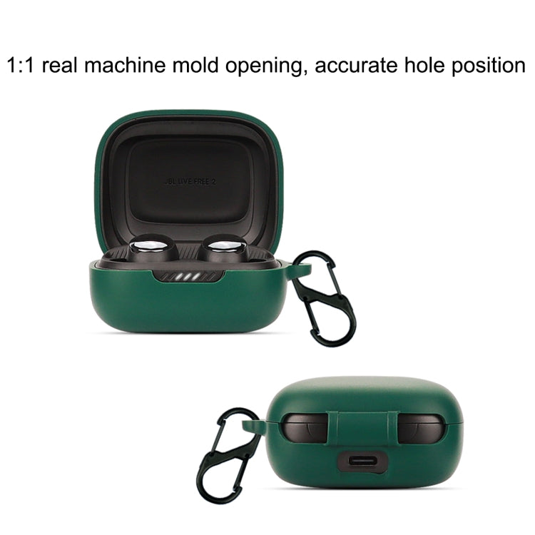 Bluetooth Earphone Silicone Protective Case For JBL Live Free 2 TWS(Dark Blue) - JBL Earphone Case by PMC TechLife | Online Shopping South Africa | PMC TechLife