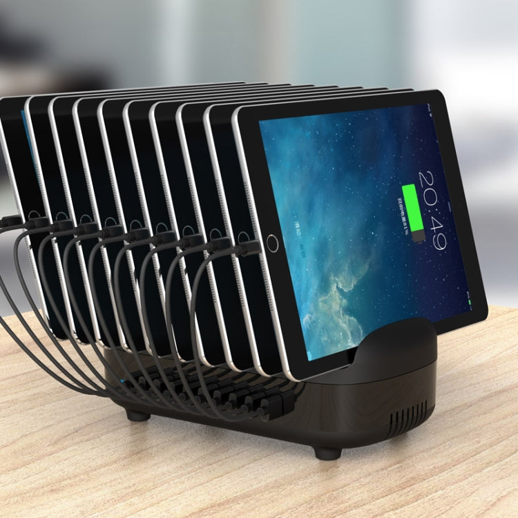 ORICO DUK-10P-DX 120W 5V 2.4A 10 Ports USB Charging Station, AU Plug(Black) - Multifunction Charger by ORICO | Online Shopping South Africa | PMC Jewellery | Buy Now Pay Later Mobicred