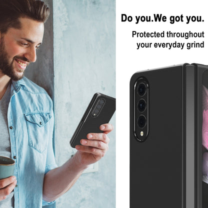 For Samsung Galaxy Z Fold4 5G LC.IMEEKE Shock-resistant Plain Leather All-inclusive Protective Case(Black) - Galaxy Z Fold4 5G Cases by LC.IMEEKE | Online Shopping South Africa | PMC Jewellery | Buy Now Pay Later Mobicred