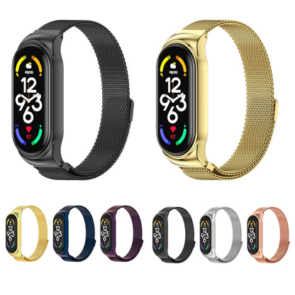 For Xiaomi Mi Band 7 / 7 NFC MIJOBS CS Milan Magnetic Stainless Steel Watch Band(Blue) - Watch Bands by MIJOBS | Online Shopping South Africa | PMC Jewellery | Buy Now Pay Later Mobicred