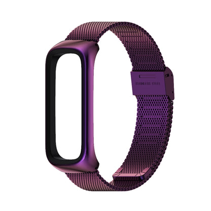 For Samsung Galaxy Fit 2 MIJOBS Milan Buckle Stainless Steel Watch Band(Purple) - Watch Bands by MIJOBS | Online Shopping South Africa | PMC Jewellery | Buy Now Pay Later Mobicred