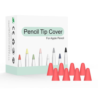 8 PCS / Set Universal Wearable Stylus Nib Cover For Apple Pencil 1 / 2(Red) - Pencil Accessories by PMC Jewellery | Online Shopping South Africa | PMC Jewellery