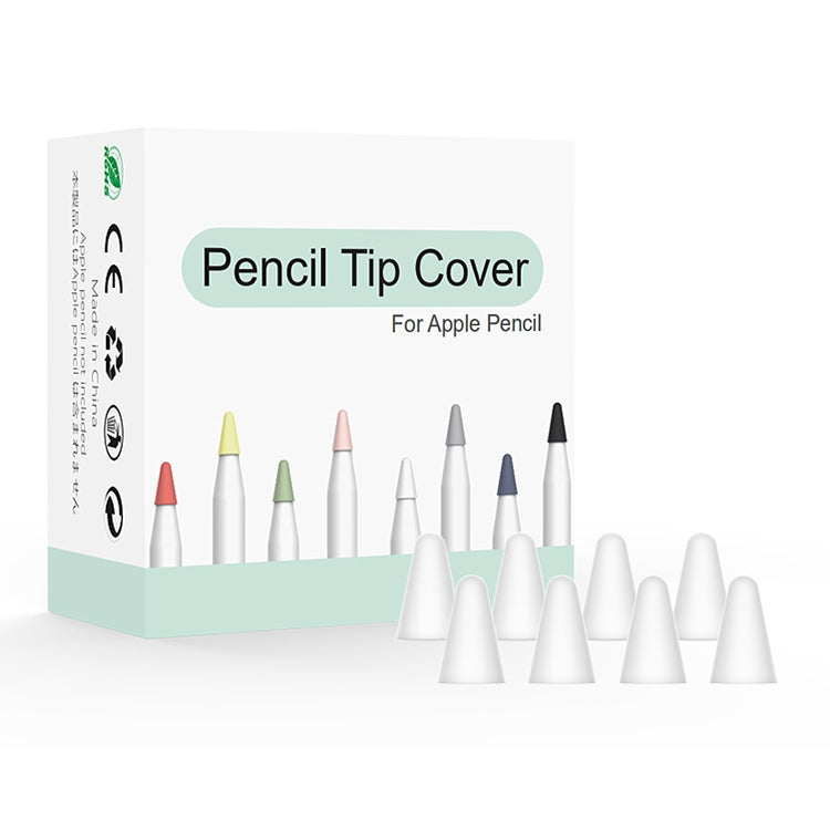 8 PCS / Set Universal Wearable Stylus Nib Cover For Apple Pencil 1 / 2(White) - Pencil Accessories by PMC Jewellery | Online Shopping South Africa | PMC Jewellery