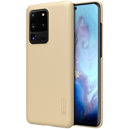 For Galaxy S20 Ultra / S20 Ultra 5G NILLKIN Frosted Concave-convex Texture PC Case(Gold) - Galaxy Phone Cases by NILLKIN | Online Shopping South Africa | PMC Jewellery