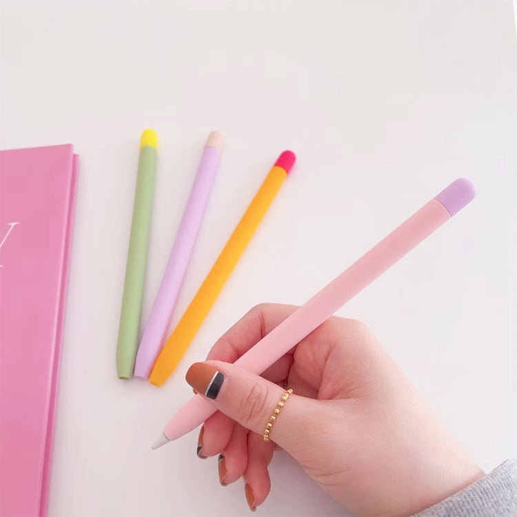 Contrasting Color Silicone Protective Case For Apple Pencil 2(Light Purple) - Pencil Accessories by PMC Jewellery | Online Shopping South Africa | PMC Jewellery