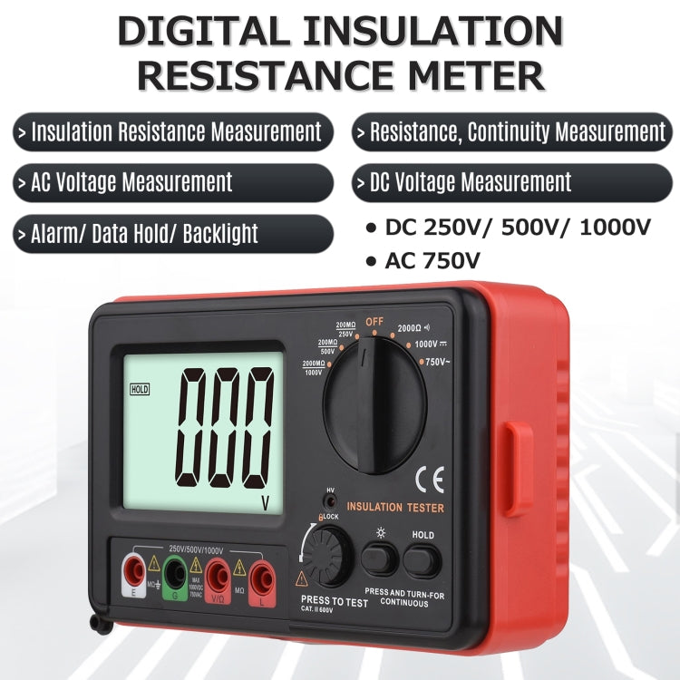 BENETECH GT5306A Insulation Resistance Tester, Battery Not Included - Battery & Resistance Tester by BENETECH | Online Shopping South Africa | PMC Jewellery | Buy Now Pay Later Mobicred