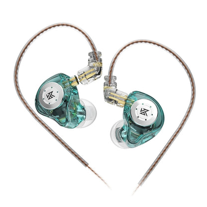 KZ-EDX PRO 1.25m Dynamic HiFi In-Ear Sports Music Headphones, Style:Without Microphone(Transparent Cyan) - In Ear Wired Earphone by KZ | Online Shopping South Africa | PMC Jewellery
