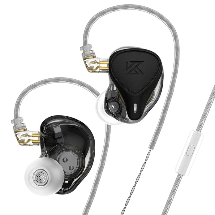 KZ-ZEX PRO 1.2m Electrostatic Coil Iron Hybrid In-Ear Headphones, Style:With Microphone(Black) - In Ear Wired Earphone by KZ | Online Shopping South Africa | PMC Jewellery | Buy Now Pay Later Mobicred