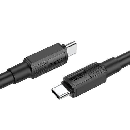 hoco X84 60W USB-C / Type-C to USB-C / Type-C Solid Charging Data Cable，Length：1m(Black) - USB-C & Type-C Cable by hoco | Online Shopping South Africa | PMC Jewellery