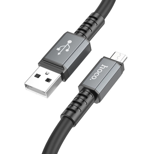 hoco X85 2.4A USB to Micro USB Strength Charging Data Cable，Length：1m(Black) - Micro USB Cable by hoco | Online Shopping South Africa | PMC Jewellery