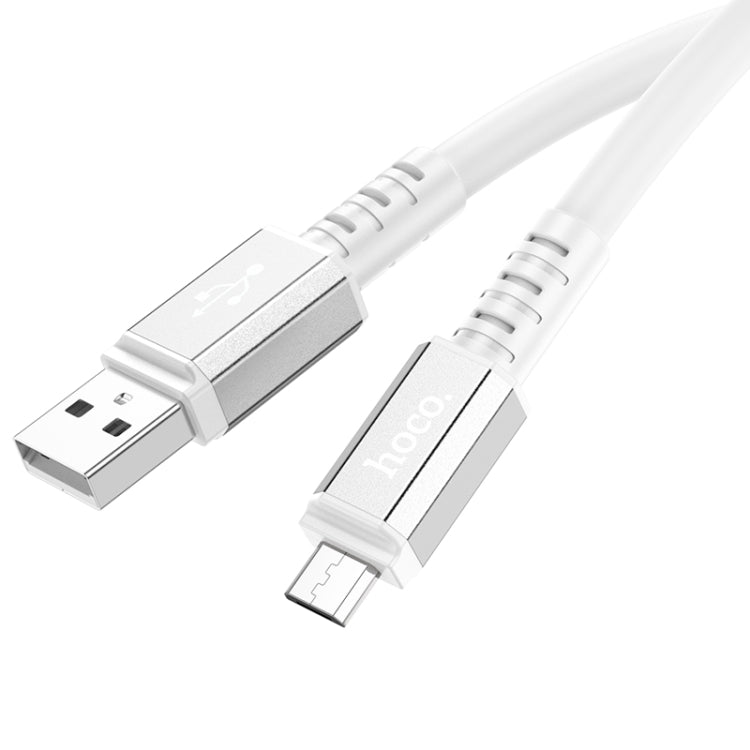 hoco X85 2.4A USB to Micro USB Strength Charging Data Cable，Length：1m(White) - Micro USB Cable by hoco | Online Shopping South Africa | PMC Jewellery