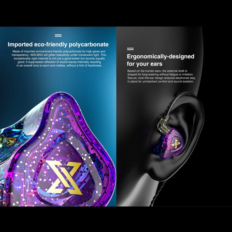 QKZ AK6 MAX In-ear Dynamic Subwoofer Wire-controlled Earphone, Version:with Mic Version(Transparent White) - In Ear Wired Earphone by QKZ | Online Shopping South Africa | PMC TechLife | Buy Now Pay Later Mobicred