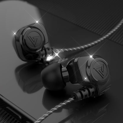 QKZ SK5 In-ear Subwoofer Wire-controlled Music Earphone with Mic(Black) - In Ear Wired Earphone by QKZ | Online Shopping South Africa | PMC Jewellery