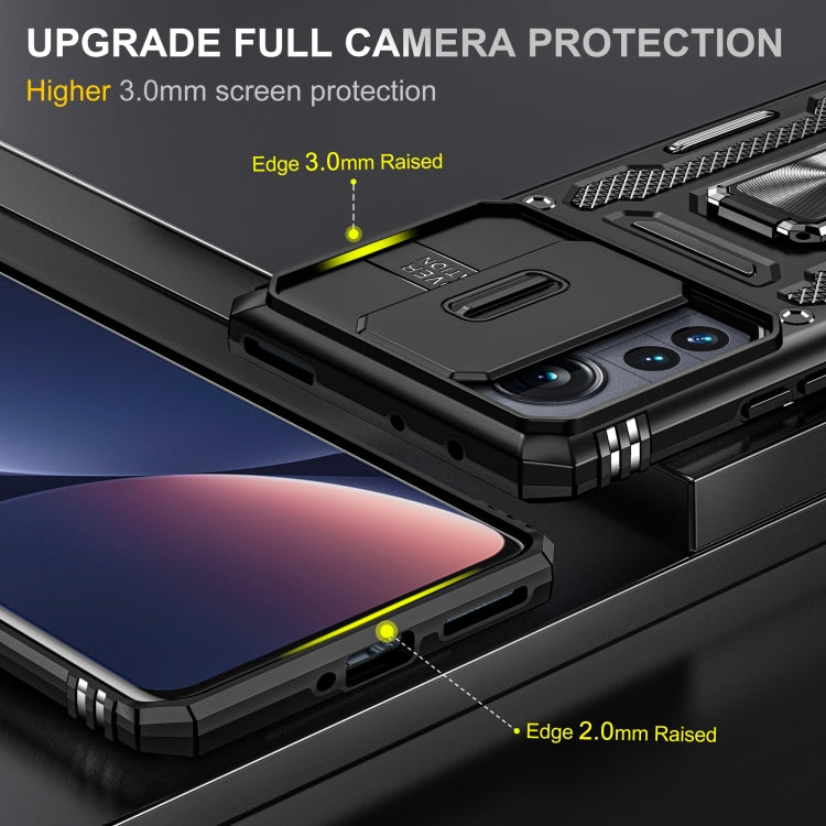 For Xiaomi 12 Pro Armor PC + TPU Camera Shield Phone Case(Black) - free shipping - PMC TechLife - Order now!
