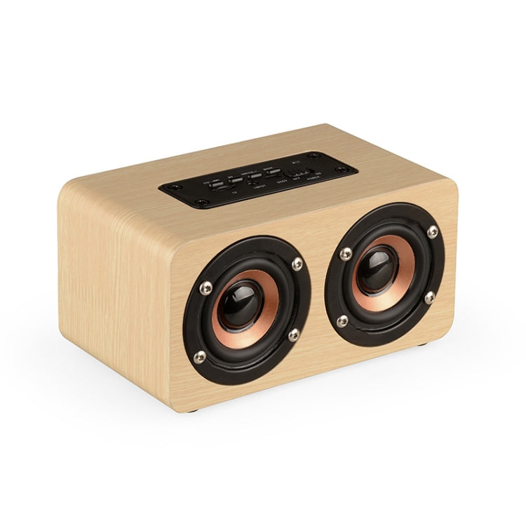 W5+ Wooden Wireless Bluetooth Speaker(Light Yellow) - Desktop Speaker by PMC Jewellery | Online Shopping South Africa | PMC Jewellery