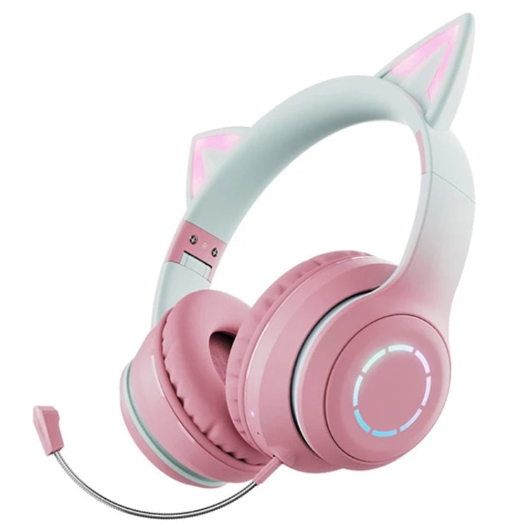 BT029C RGB Dual Modes Cat Ear Wireless Bluetooth Headphone(Pink) - Headset & Headphone by PMC Jewellery | Online Shopping South Africa | PMC Jewellery