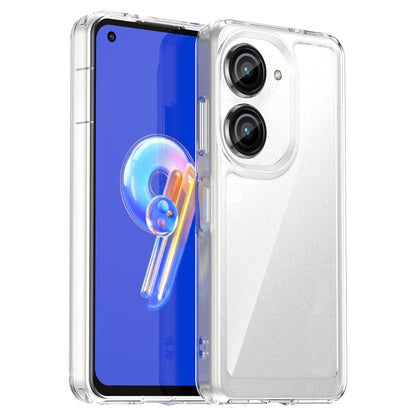 For Asus ZenFone 9 Colorful Series Acrylic + TPU Phone Case(Transparent) - ASUS Cases by PMC Jewellery | Online Shopping South Africa | PMC Jewellery