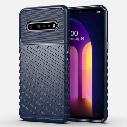 For LG V60 ThinQ Thunderbolt Shockproof TPU Soft Case(Navy Blue) - LG by PMC Jewellery | Online Shopping South Africa | PMC Jewellery