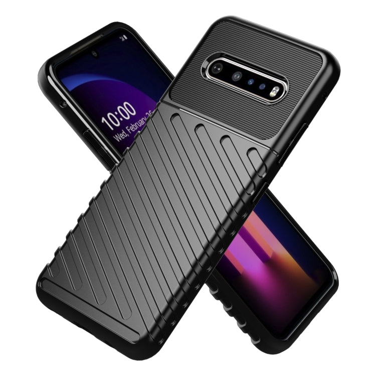 For LG V60 ThinQ Thunderbolt Shockproof TPU Soft Case(Navy Blue) - LG by PMC Jewellery | Online Shopping South Africa | PMC Jewellery