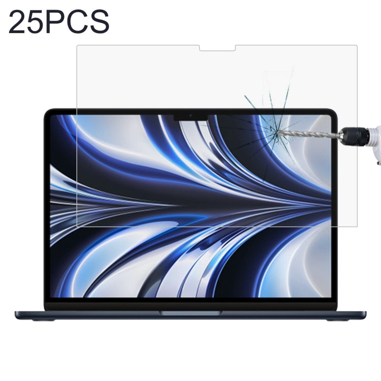 25 PCS 9H Explosion-proof Tempered Glass Film For MacBook Air 13.6 inch A2681 2022, No Retail Package - Screen Protectors by PMC Jewellery | Online Shopping South Africa | PMC Jewellery