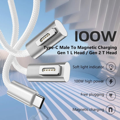 100W 5 Pin MagSafe 2 (T-shaped) to USB-C / Type-C PD Charging Cable, Cable Length: 1.8m - Cable & Adapter by PMC Jewellery | Online Shopping South Africa | PMC Jewellery