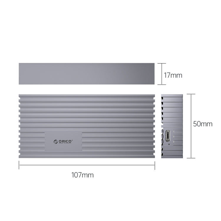 ORICO M234C3-U4-GY 40Gbps M.2 NVME USB4.0 SSD Enclosure(Grey) - free shipping - PMC TechLife - Order now!