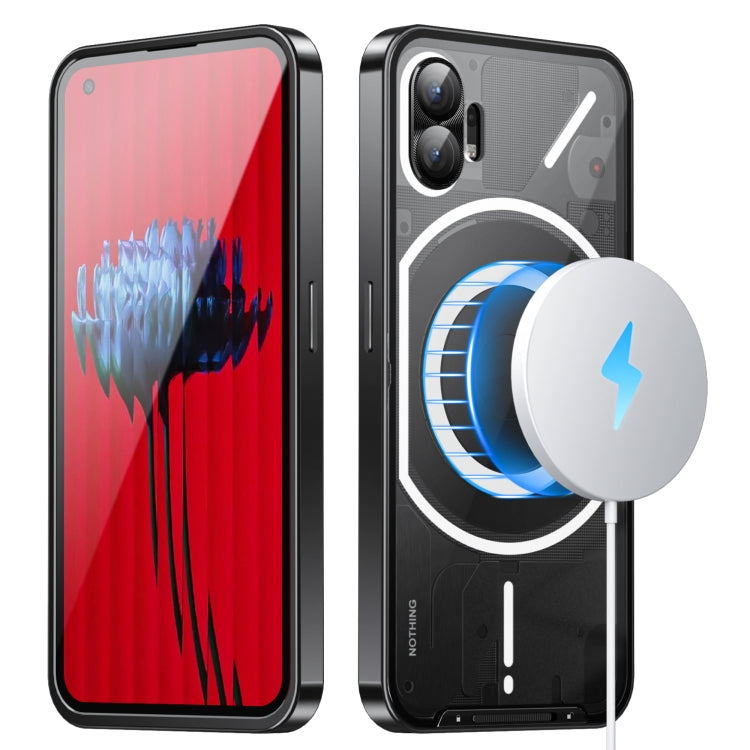 For Nothing Phone 1 Full Coverage Magnetic Phone Case(Black) - More Brand by PMC TechLife | Online Shopping South Africa | PMC TechLife