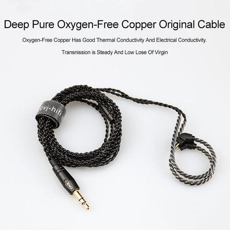 CVJ-V1 1.25m Oxygen-free Copper Silver Plated Upgrade Cable For 0.78mm Earphones, With Mic - Cable & Splitter by CVJ | Online Shopping South Africa | PMC Jewellery