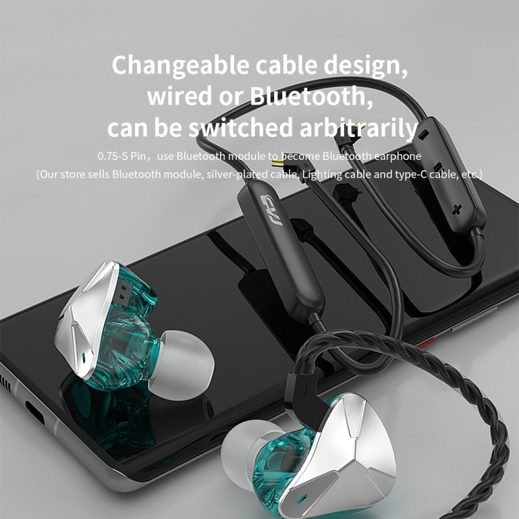 CVJ Demon Double Dynamic Coil HiFi Music Wired Earphone With Mic(Silver) - free shipping - PMC TechLife - Order now!