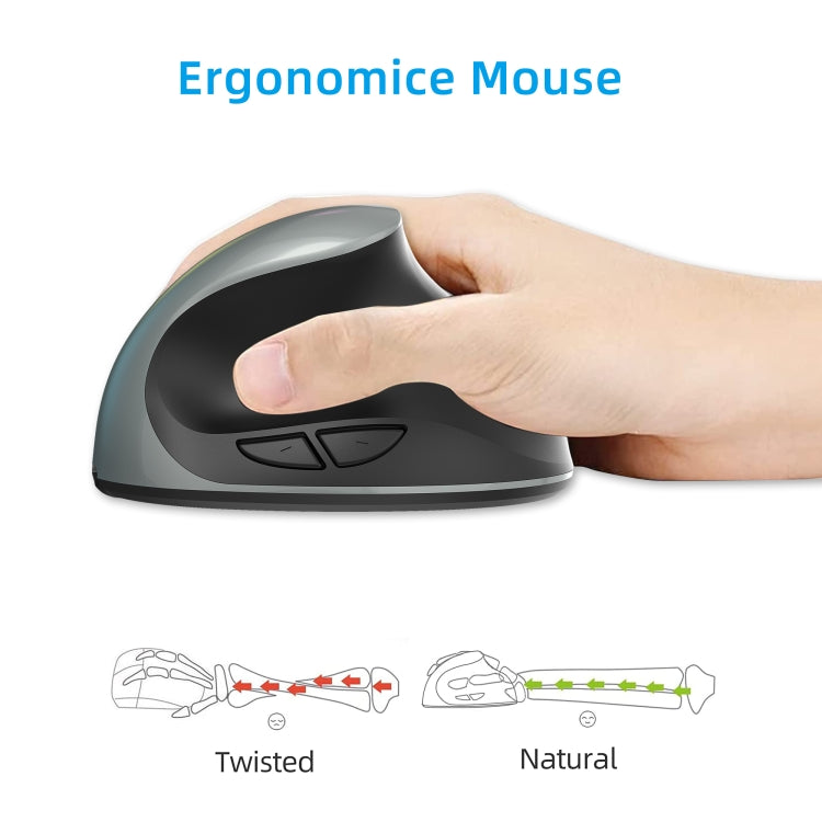 X10 2.4G Wireless Vertical Ergonomic Gaming Mouse(Grey) - Wireless Mice by PMC TechLife | Online Shopping South Africa | PMC TechLife | Buy Now Pay Later Mobicred