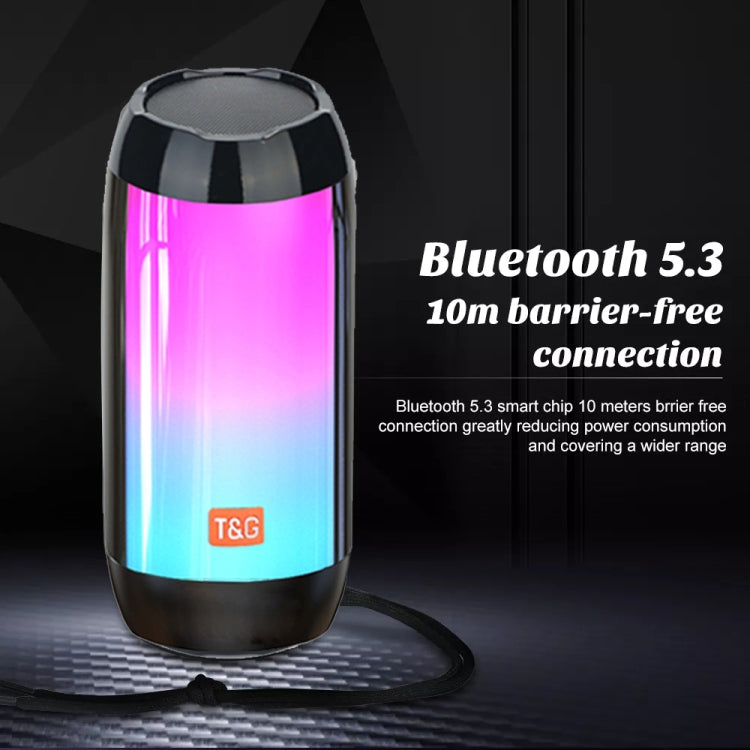 T&G TG643 Portable LED Light Waterproof Subwoofer Wireless Bluetooth Speaker(Blue) - Waterproof Speaker by T&G | Online Shopping South Africa | PMC Jewellery | Buy Now Pay Later Mobicred