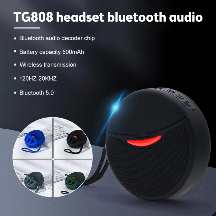 T&G TG808 2 in 1 Mini Wireless Bluetooth Speaker Wireless Headphones(Light Blue) - Mini Speaker by T&G | Online Shopping South Africa | PMC Jewellery